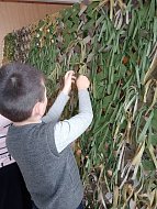 Школьники попробовали плести маскировочные сети