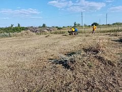 В Николаевке прошел субботник на сельском кладбище
