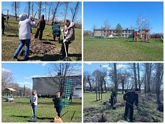 В Полоцкой школе прошел первый субботник