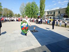В р.п. Самойловке прошёл митинг в честь Великой Победы