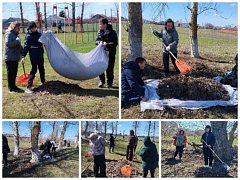 В Полоцкой школе прошел первый субботник